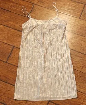 Fire Los Angeles spaghetti strap gold women's size medium New with tag thumbnail 1