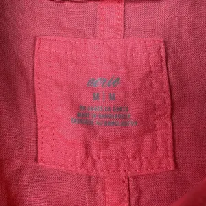 Aerie Oversized Linen Blend Button Up Tunic Top Size Medium Pink Cover-Up Beach thumbnail 6