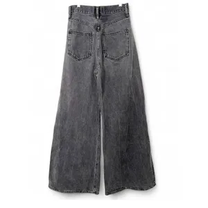 We the Free People 28 Libre Wide Leg Jeans Denim Washed Black Flare 31" inseam thumbnail 4
