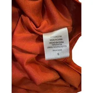 NWOT Entro Long Sleeve Dress‎ Lace Trim Rust Orange Small thumbnail 10