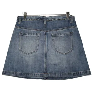 Women's BLANKNYC Blue Denim Medium Wash Cotton Casual Mini Jean Skirt Size 27 thumbnail 2