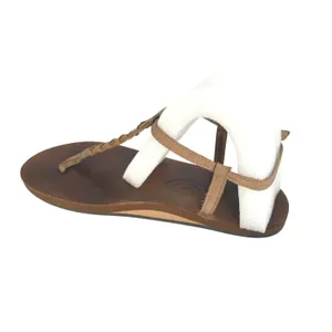 RainBow Women's Braided Ankle‎ T-Street Brown Leather Sandal XL sz 10 thumbnail 5