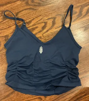 Free people movement navy cropped tank thumbnail 2