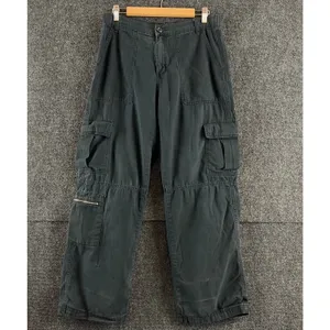 AEROPOSTALE Women's Size M Faded Slate Blue Gray Utility Cargo Pants Canvas Y2K thumbnail 2