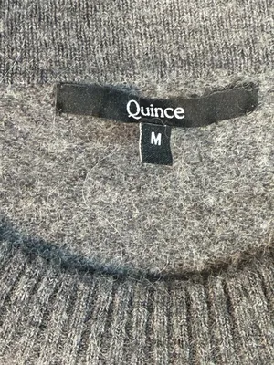 Quince Baby Alpaca Merino Wool Blend Crewneck Sweater Grey Size M thumbnail 2