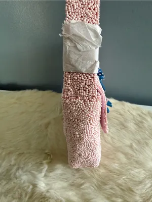India Hydrangea Pink Beaded Bag thumbnail 3