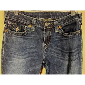 True Religion Becky Jeans Womens 30 Excellent‎ Bootcut Big T Stitching thumbnail 7