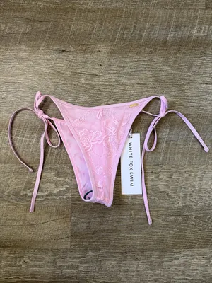 NWT White Fox Swim Take Me To Italy Bikini Bottoms Pink Size S thumbnail 3