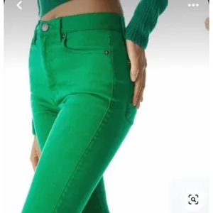 NEW Zara Denim Skinny Jeans Green Size 2 Mid Rise Slim thumbnail 4