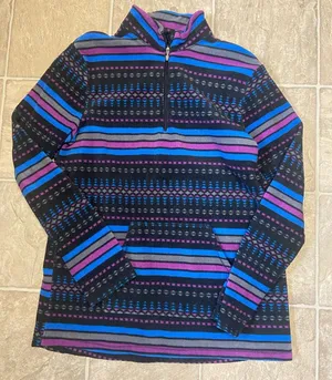 Cuddl Duds Women’s Pattered 3/4 Zip Up Sweatshirt/Sweater thumbnail 1