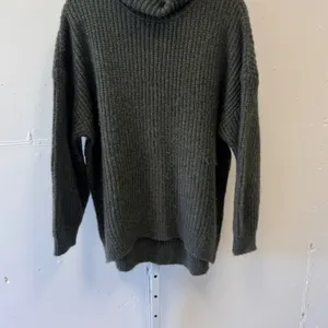 Old Navy Green Shaker Rib Turtleneck Tunic Length Sweater Oversized Wool Mix Lg thumbnail 4