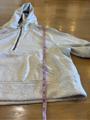 Lululemon Scuba Oversized Half-Zip Hoodie Plush light gray silver medium / Large thumbnail 10