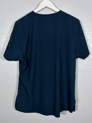 Carhartt Force Women L Navy Blue Cross Flex V Neck Scrub Top Modern Fit Nursing thumbnail 4