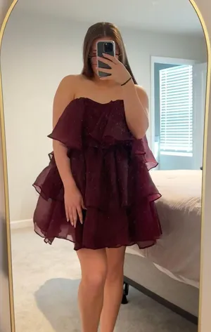 Altar'd State Sadie Dress In Plum thumbnail 2