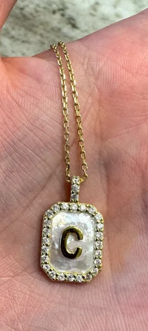 C Initial Necklace Multiple thumbnail 1