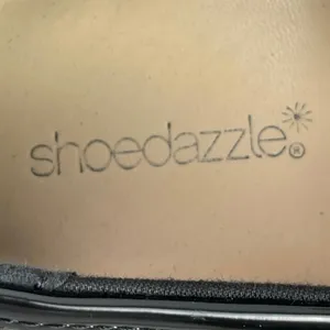 Shoedazzle Corena Women's Black Faux Leather Vegan Heel Loafer Shoes Size 7 thumbnail 5