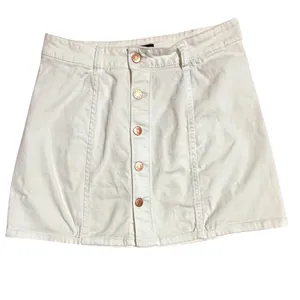 Celebrity Pink Womens White Button Front Denim Mini Skirt‎ Size 7/28 CJS0124028 thumbnail 2
