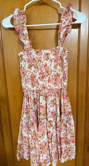 Pink white and orange aerie mini dress M thumbnail 1