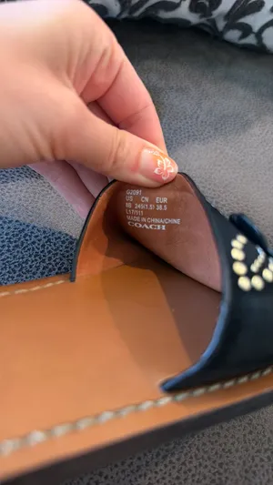 Coach black suede flat sandals  thumbnail 7