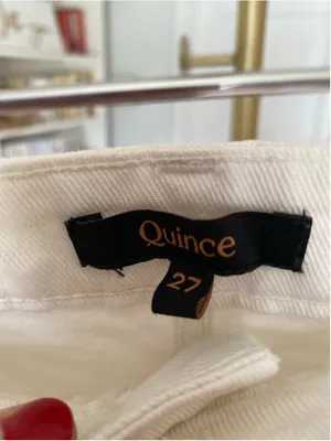 Quince Organic Cotton White Straight Leg Jeans Clean Girl‎ Quiet Luxury Parisian thumbnail 5