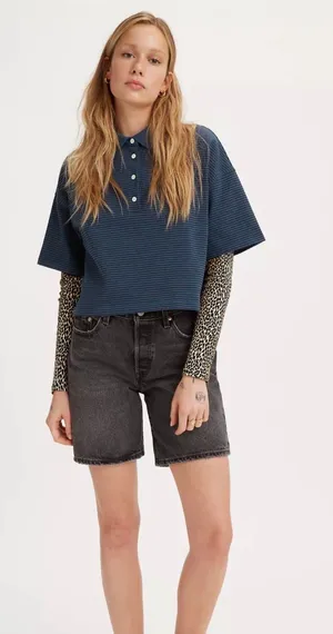 Levi’s 501 90’s Women’s Black Denim Shorts thumbnail 1