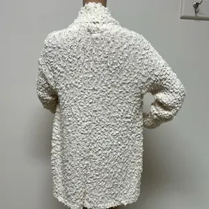 Anthropologie Akemi & Kin Cream Eyelash Open Front Cardigan size SX Oversized thumbnail 5