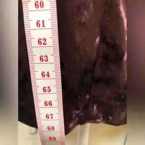 Zara NWT Deep Plum Velvet Halter Mini Dress thumbnail 5