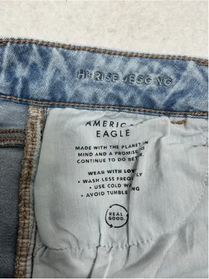 Womans Excellent American Eagle Jegging Light Wash Blue Jeans Size 10 Waist 29 thumbnail 7