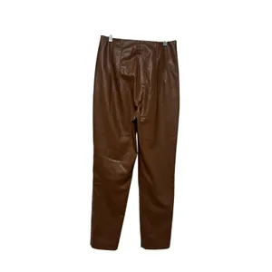 Zara Brown Faux Leather Pants Size S thumbnail 9