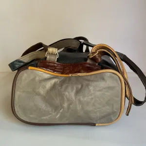 Vintage Mexican Leather Cowhide Hair-On Hide Backpack Patchwork Artisan Mini Bag thumbnail 4