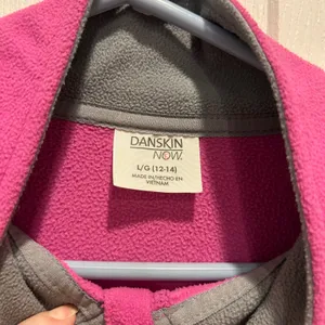 Danskin Now Womens Pink Fleece 1/4 Zip Pullover Sweatshirt L G 12 14‎ Gorpcore thumbnail 3