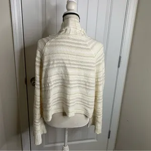 Anthropologie moth bell‎ sleeves open front cotton sweater cardigan medium thumbnail 5