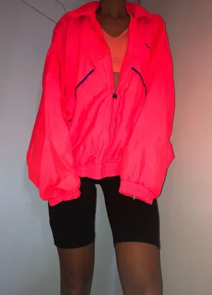 FILA Vintage - Neon Pink Windbreaker Zip Up thumbnail 1
