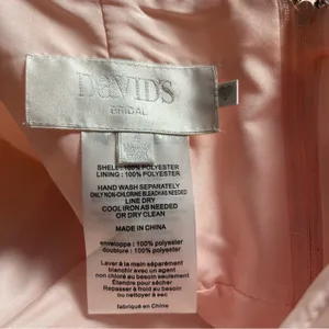 David’s Bridal Peachy Pink Tulle One‎ Shoulder Mini Bridesmaid Dress Size 4 thumbnail 3