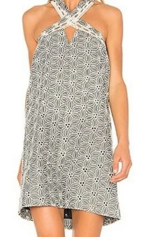 J.O.A.‎ lace trim halter Dress Navy And White NWT thumbnail 1