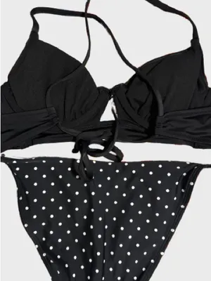 wild fable Black & White Polka Dot Two-Piece Bikini thumbnail 4