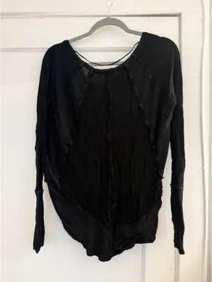 Free People Black Long Sleeve Top thumbnail 3