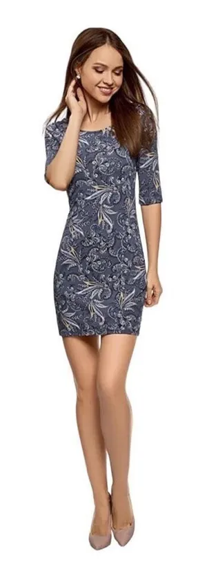 NWT Womens Oodji Paisley Chic Bodycon Dress - Sz M thumbnail 1