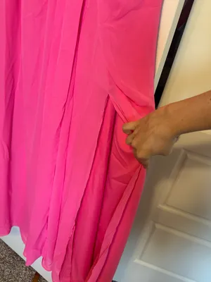 One-Shoulder Hot Pink Evening Dress thumbnail 2