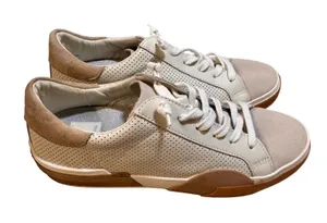 Dolce Vita Womens Perforated Leather Suede Low Top Sneakers Cream Tan Size‎ 7 thumbnail 1