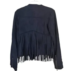 Love Riche Black Faux Suede Fringe Jacket Western Boho thumbnail 8