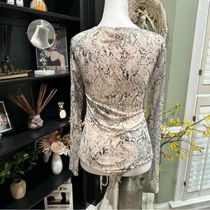 AFRM X Nordstrom Snake Skin Print Cut Out Bodysuit Size M thumbnail 9
