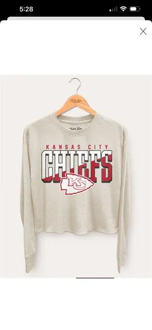 National Football League Team Apparel Junk Food Clothing Kansas City Chiefs women’s long sleeve Large New thumbnail 3