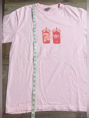 Comfort Colors Pink Short Sleeve Tee with Coffee Cup Graphic thumbnail 6