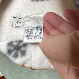 Vintage Earth Angels Fleece Robe White Gray Snowflake Bear Print Belted Large thumbnail 4