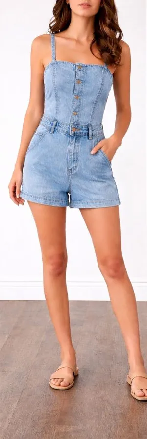 a.n.a Light Blue Denim Apparel thumbnail 1