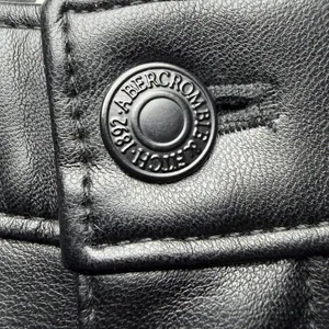 Abercrombie Curve Love The Skinny High Rise Faux Leather Pants Black 31/ 12 thumbnail 8
