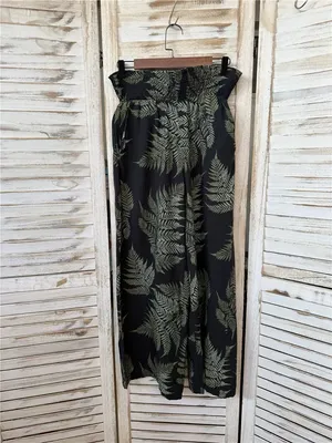 Disturbia Wide-Leg Fern Print Pants, 4 thumbnail 4