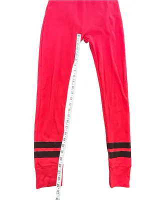 VS PINK Naughty Not Nice One Piece Onesie Pajamas Thermal Butt Flap Red Small thumbnail 10