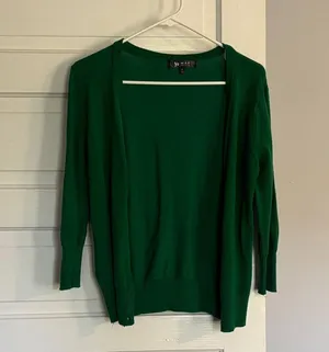 Ye Mak Sweater — Kelly Vibrant Green Cardigan thumbnail 1